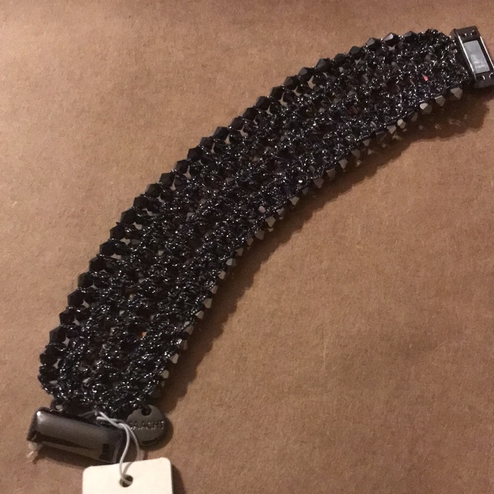 Saachi crochet beaded Bracelet multi neutral colors magnetic clasp NWT - Picture 7 of 10